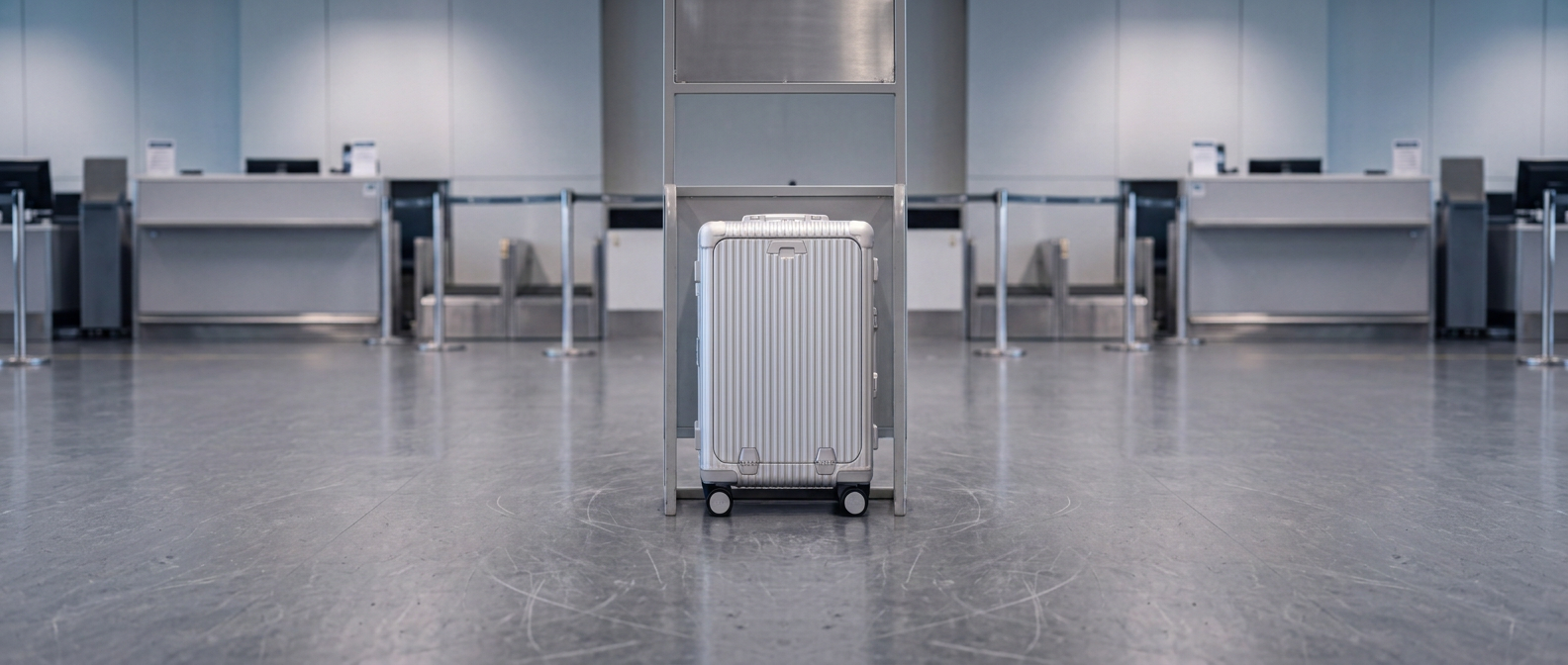 Valise cabine Valigo dans un gabarit bagage cabine à l'aéroport